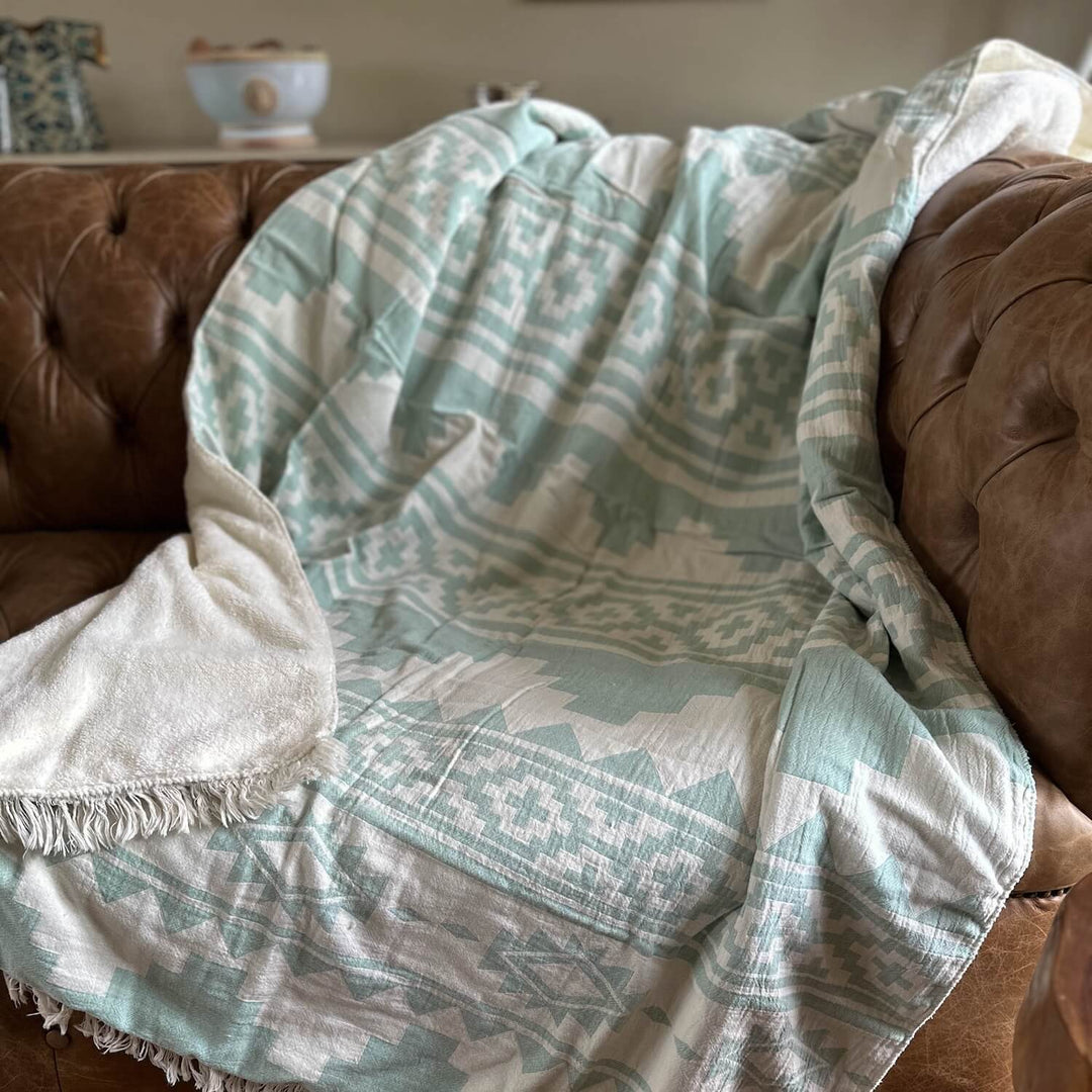 Maya Fleece Lined Throw