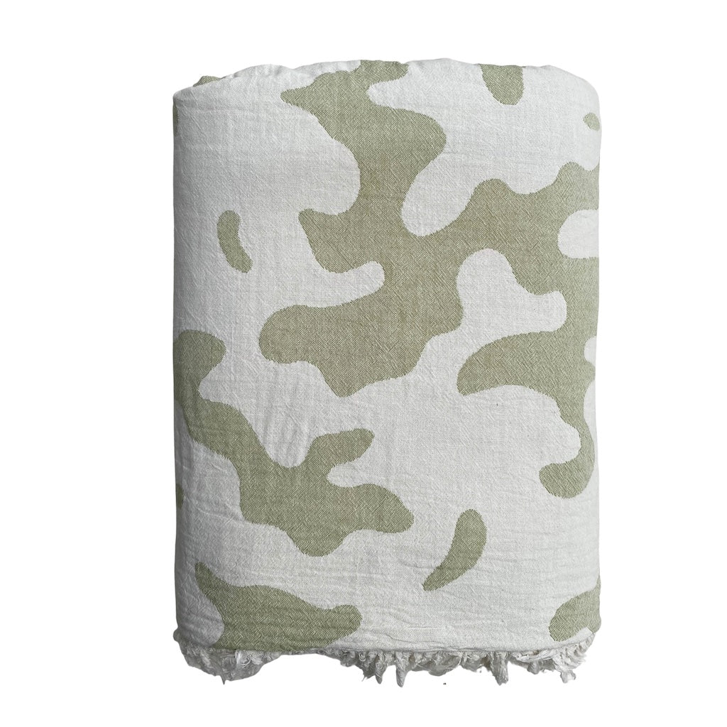 Camo Fleece Lined Throw