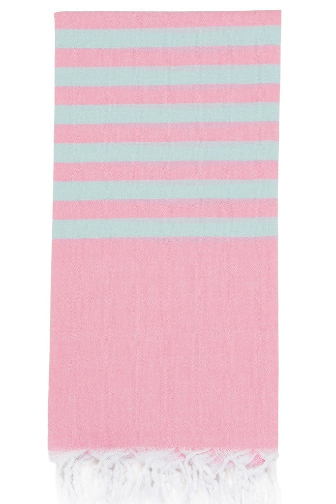 clara hammam towel light pink ice design detail