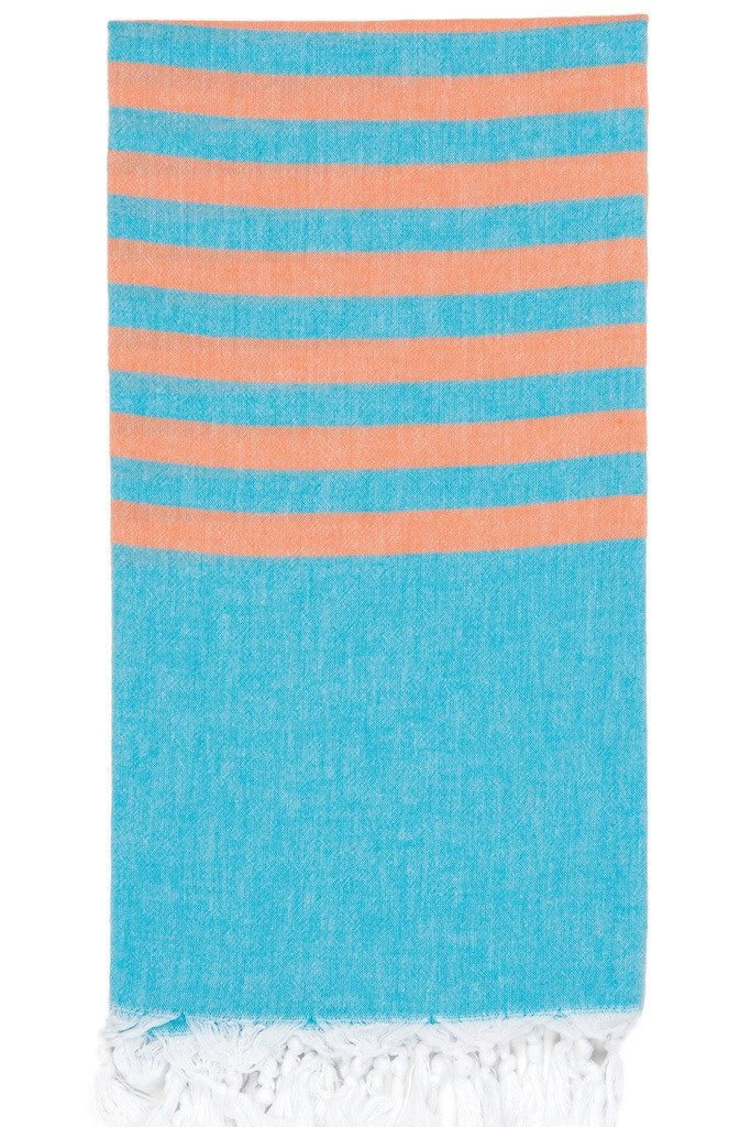 clara hammam towel marine melon design detail