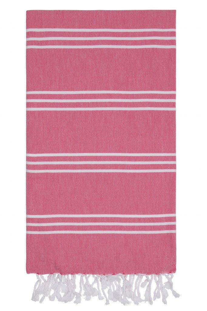 perim hammam towel in bubblegum design detail