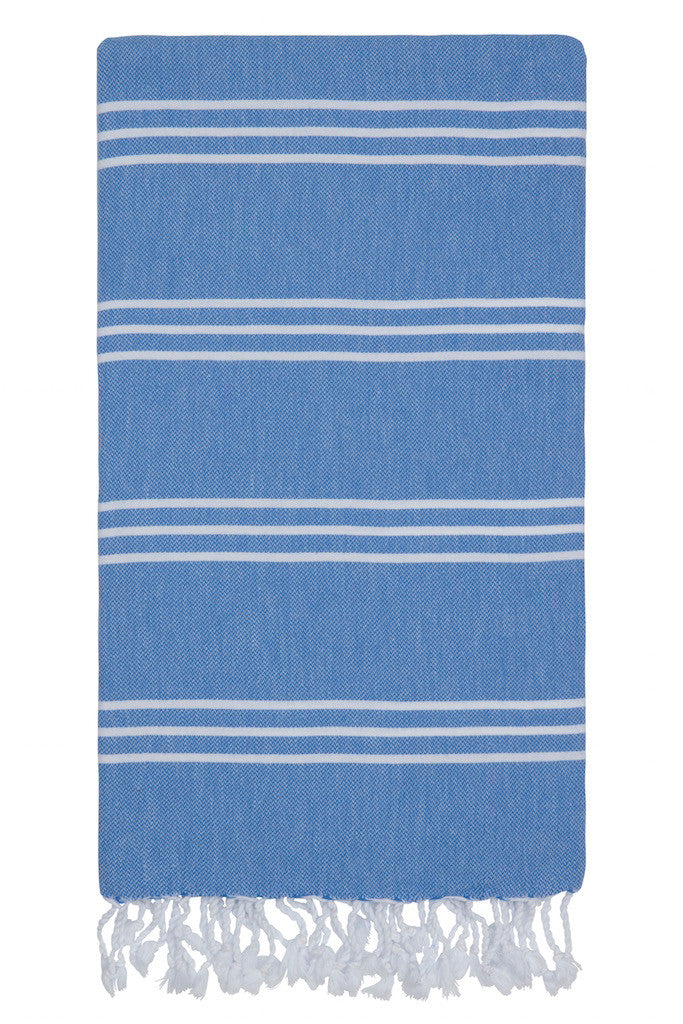 perim hammam towel in ocean design detail