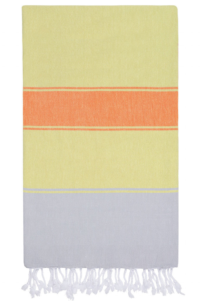 talia hammam towel kiwi melon design detail